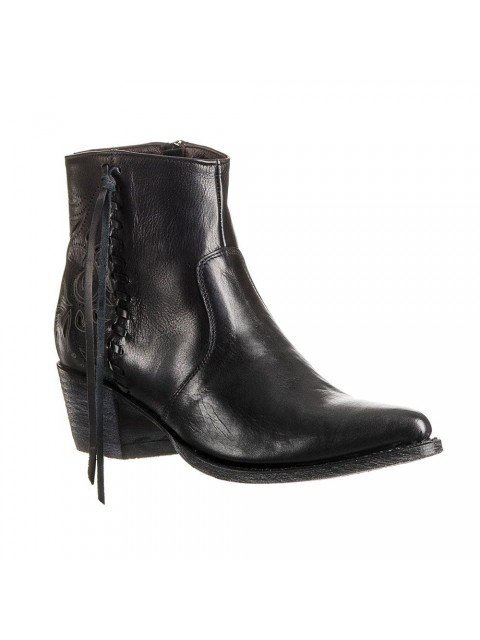 Bottines Cowboy SENDRA 11795 Femme, Cuir Bleu, Coupe Basse, Neuves Pointure 38