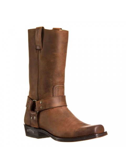 Bottes Cowboy Pour Homme En Cuir - Style Rétro, Fermeture éclair, Semelle Antidérapante