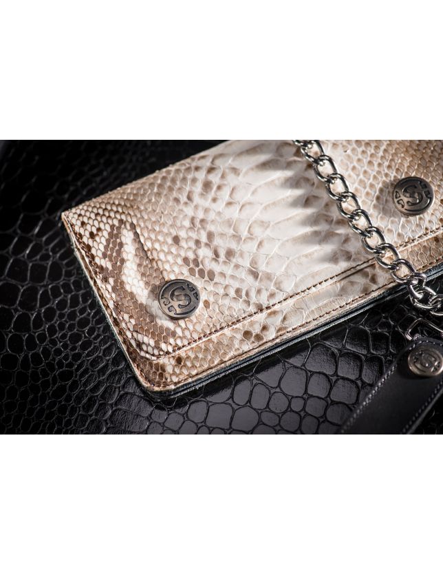 SENDRA   CARTERA PYTHON WHITE/BROWN