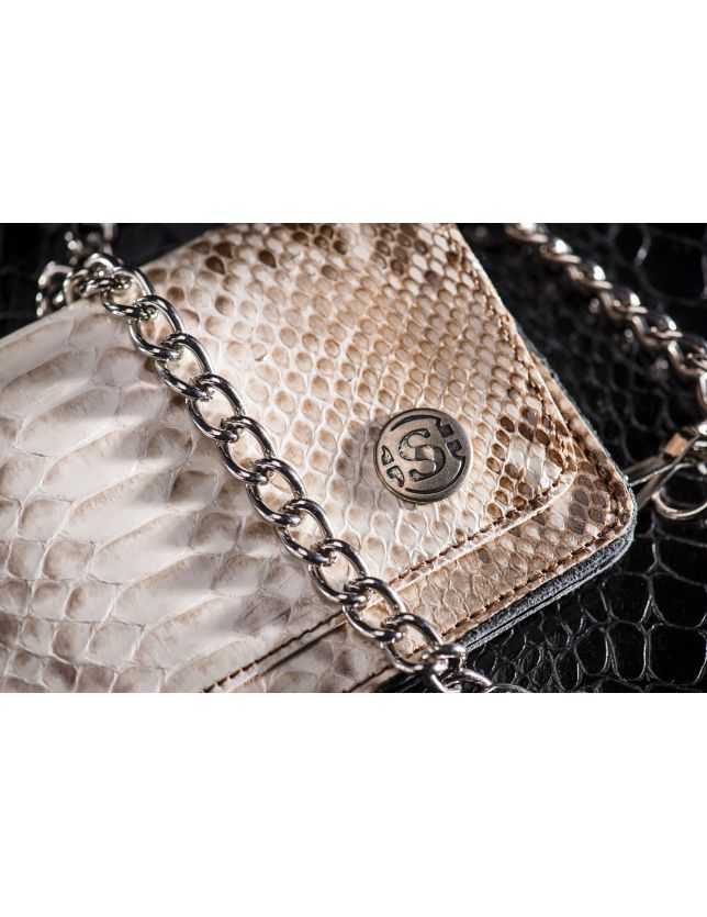 SENDRA   CARTERA PYTHON WHITE/BROWN