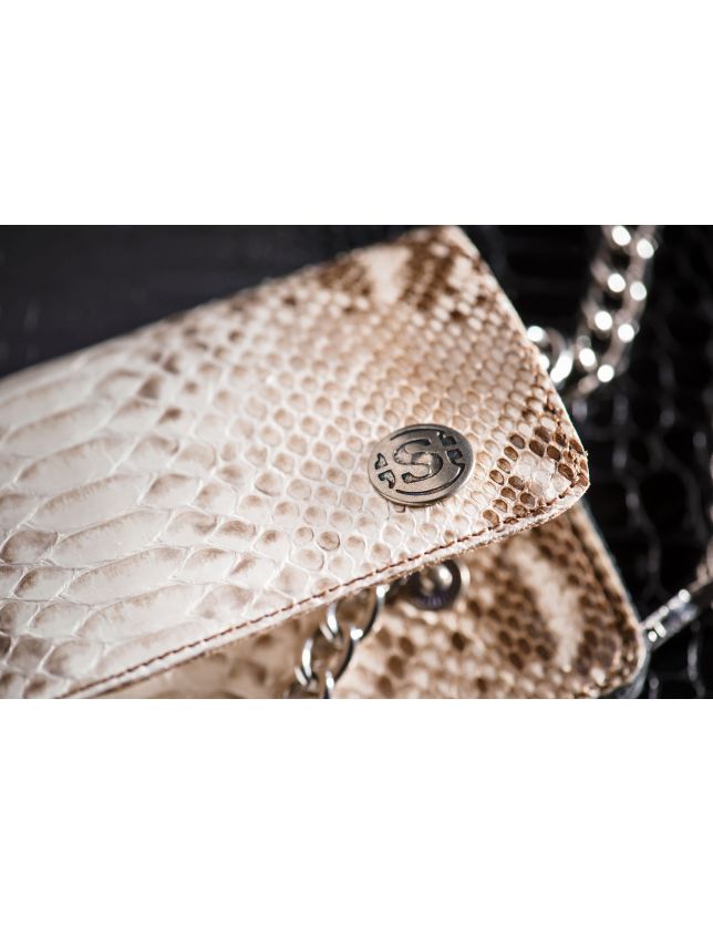SENDRA   CARTERA PYTHON WHITE/BROWN