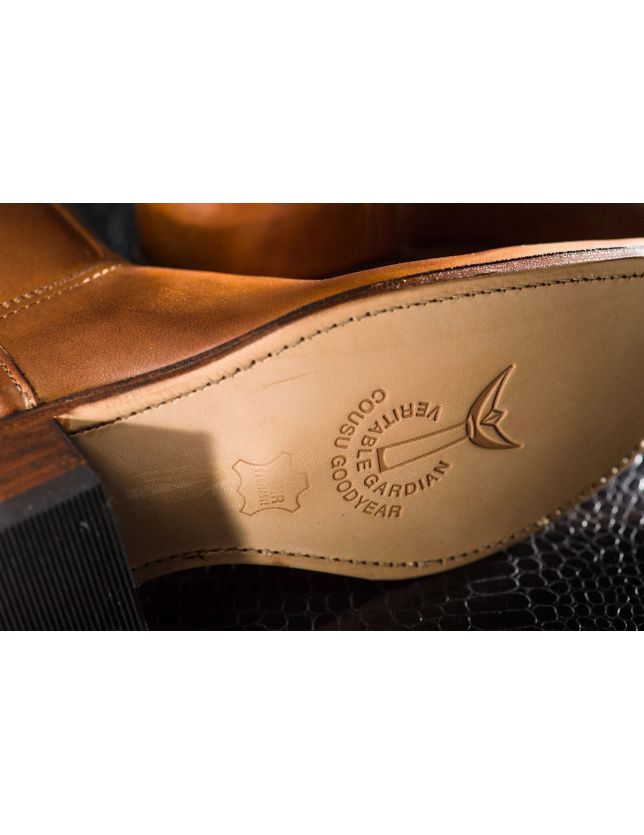 Détail de la semelle des bottes femme Gardian 360 Kim Evolution Tan