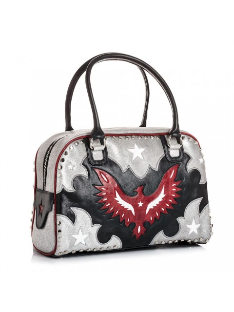 SAC AIGLE SILVER BLACK RED - SAC MEXICANA