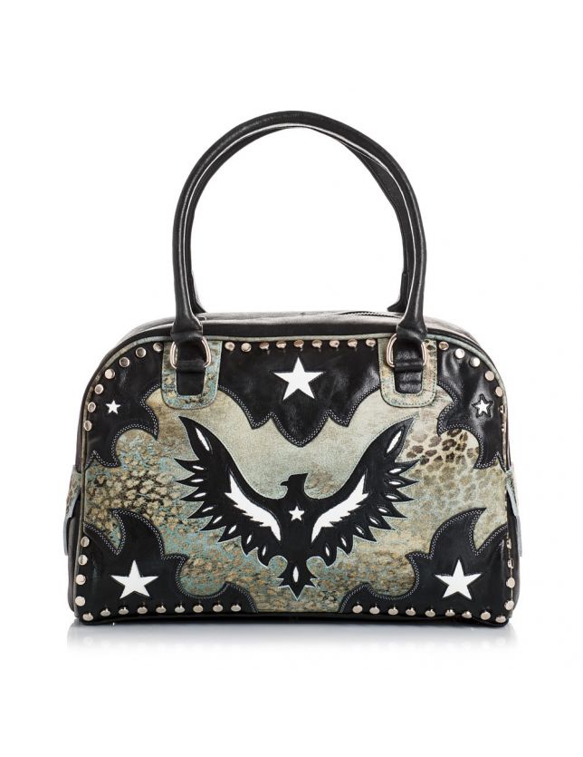 SAC AIGLE GREYLEO BLACK WHITE