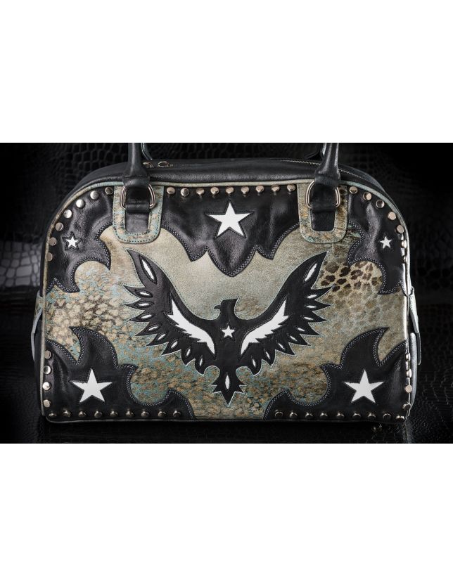 SAC AIGLE GREYLEO BLACK WHITE