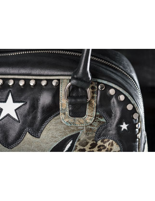 SAC AIGLE GREYLEO BLACK WHITE