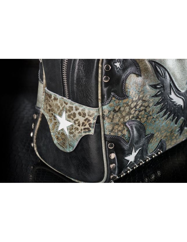 SAC AIGLE GREYLEO BLACK WHITE