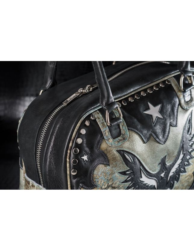 SAC AIGLE GREYLEO BLACK WHITE