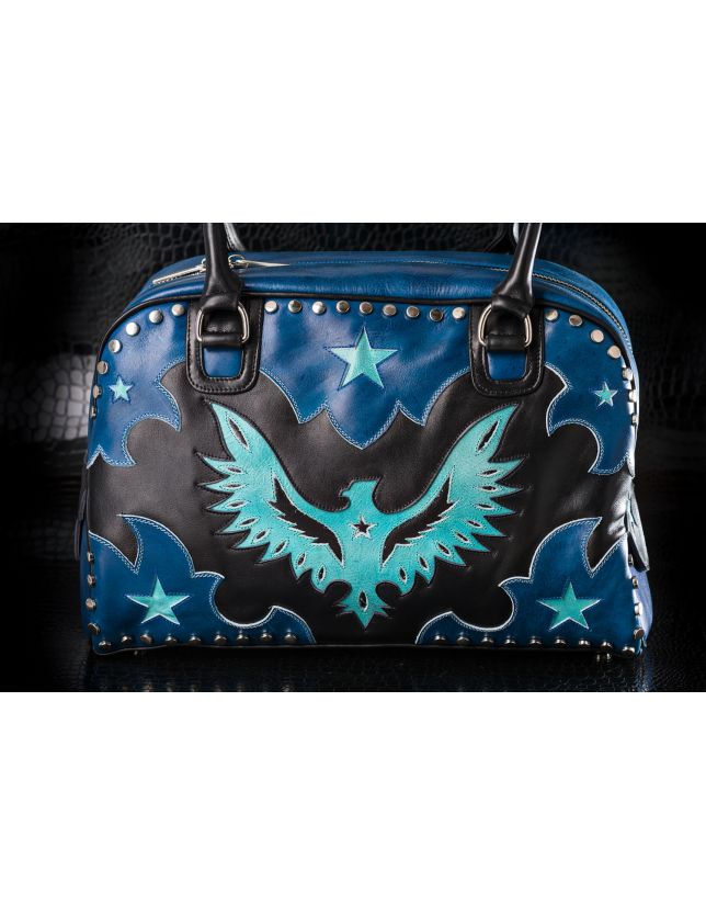 SAC AIGLE BLACK BLUE ACQUA - SAC MEXICANA