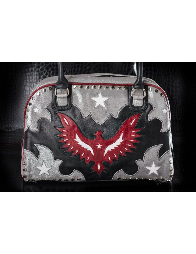 SAC AIGLE SILVER BLACK RED - SAC MEXICANA