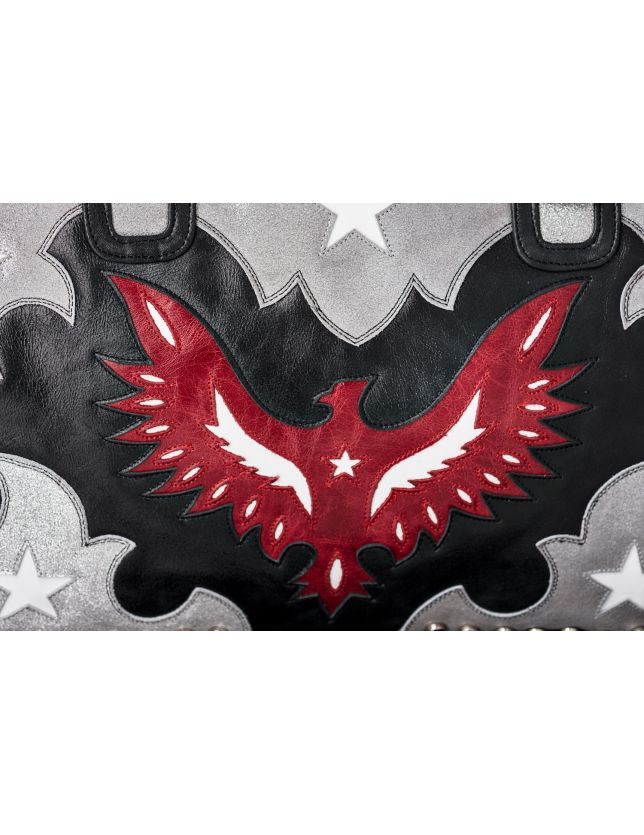 SAC AIGLE SILVER BLACK RED - SAC MEXICANA