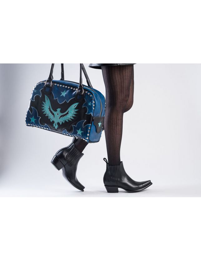 SAC AIGLE BLACK BLUE ACQUA - SAC MEXICANA