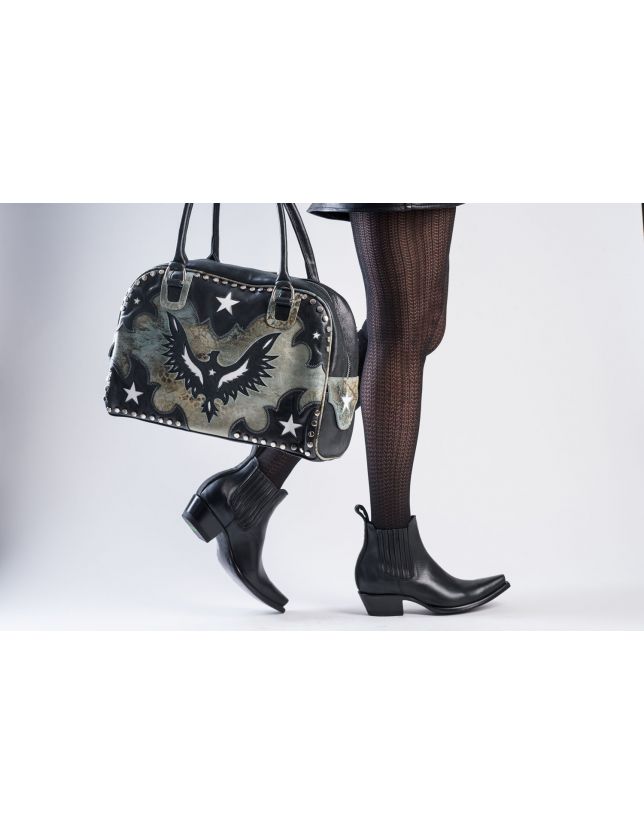 SAC AIGLE GREYLEO BLACK WHITE